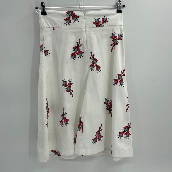 ZARA Skirt Women's Med Trafaluc Collection Textured Floral Print Knee Length - Picture 2 of 7
